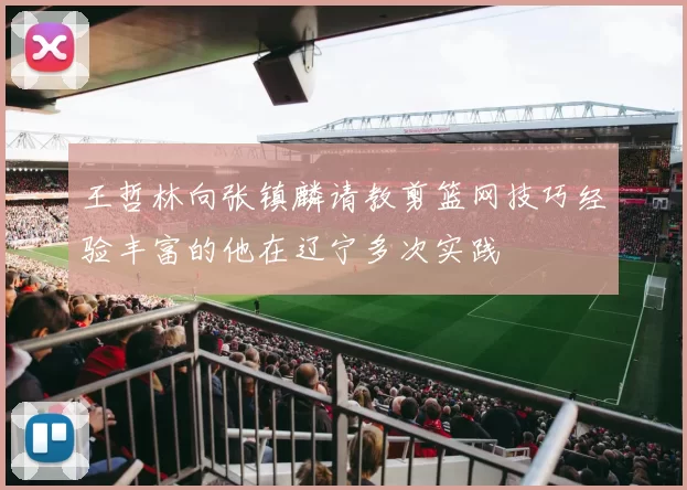 王哲林向张镇麟请教剪篮网技巧经验丰富的他在辽宁多次实践
